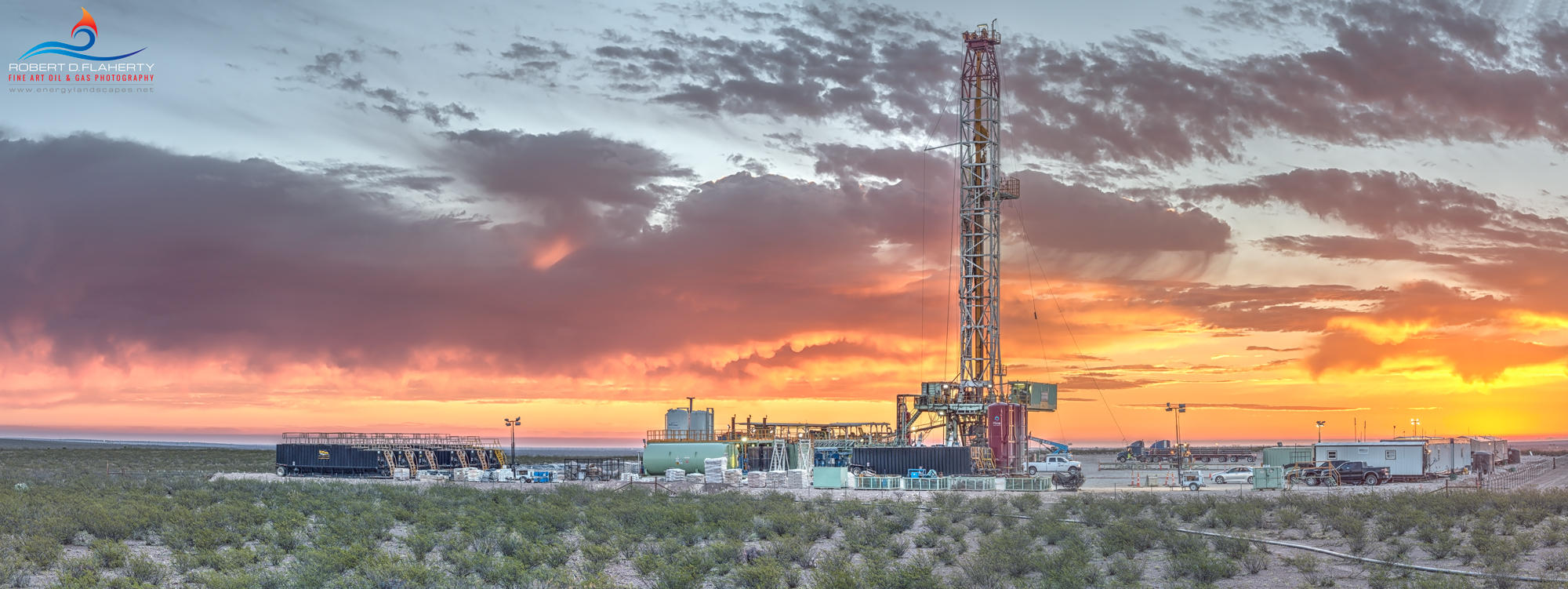 Contango Sunrise features Precision Drilling Corp. rig 555 drilling a deep lateral well for Contango Oil & Gas near Ft. Stockton...